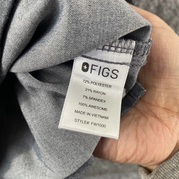 Figs Scrub Top Small Graphite Technical Collection Catarina V-Neck One Pocket - Picture 11 of 12